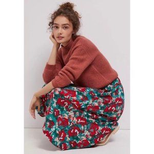 Anthropologie Porridge Miley Ruffled Midi Skirt XS